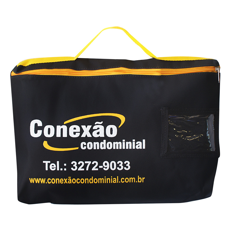 PASTA MODELO MALOTE, EM NYLON 600 COM VISOR TRANSPARENTE