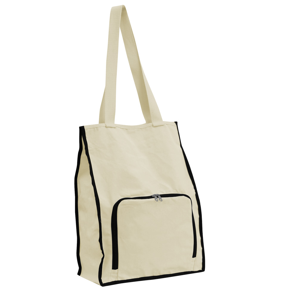SACOLA EM LONA 100% ALGODÃO COM BOLSO FRONTAL