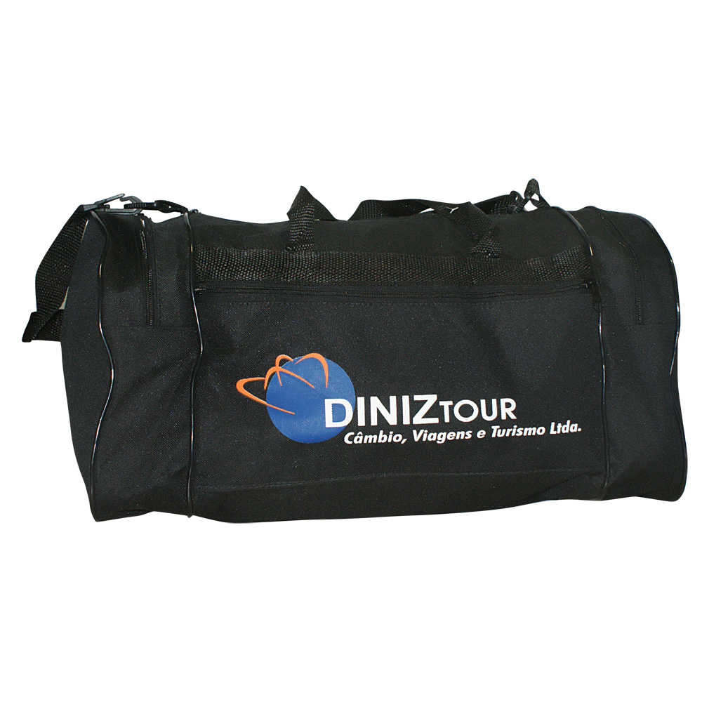 BOLSA DE VIAGEM EM NYLON 600, 1 BOLSO FRONTAL CHATO