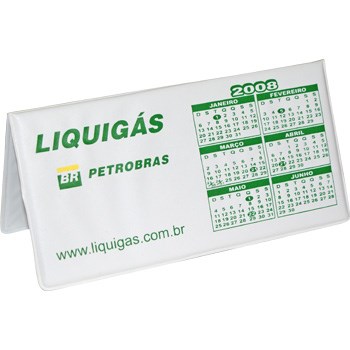 CALENDÁRIO DE MESA, EM LAM. DE PVC