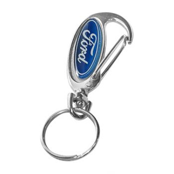 CHAVEIRO MOSQUETÃO OVAL COM ARGOLA GIRATÓRIA