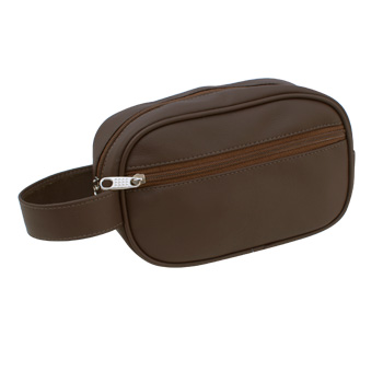 NECESSAIRE EM COURO SINTÉTICO COM BOLSO FRONTAL